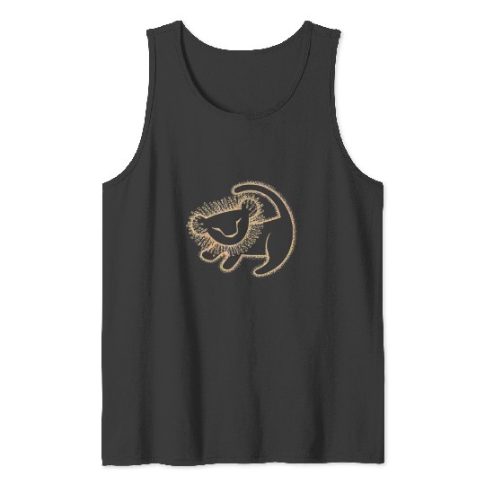 Discover Disney Lion King Simba Gold Cave Painting Graphic Tank Tops