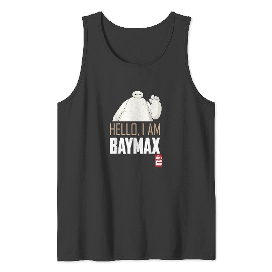 Disneyss Big Hero 6 Tv Series Baymax Hello Graphic Tank Tops