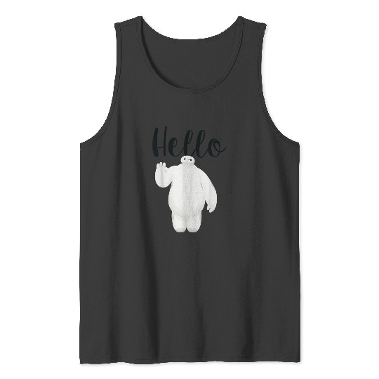 Disneyss Big Hero 6 Baymax Wave Hello Graphic Tank Tops