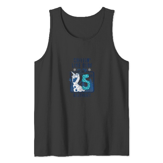 Discover Disney Frozen Chillin Like Olaf On My 5th Birthd Tank Tops
