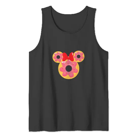 Discover Disney Minnie Mouse Donut Minnie Ears Chest Logo Tank Tops