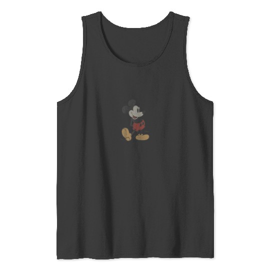 Disney Classic Mickey Mouse Pose Raglan Baseball Tank Tops
