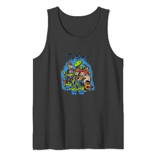 Disney Pixar Toy Story Airbrush  Style Group Poster Tank Tops