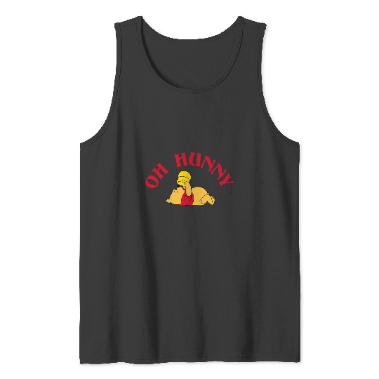 Disney Winnie The Pooh Oh Hunny Sad Pooh With Empty Jar Tank Tops