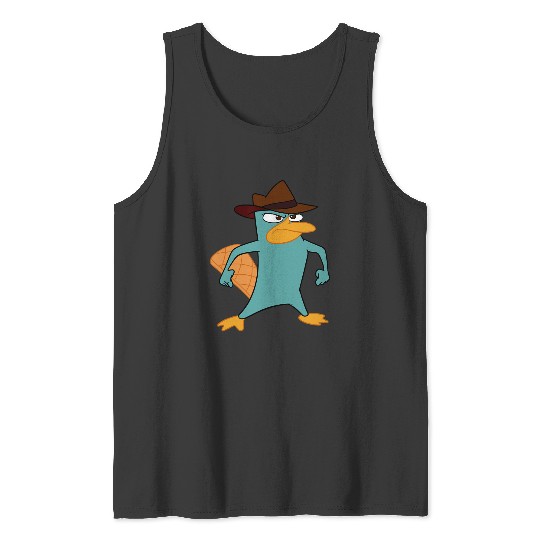 Disney Phineas And Ferb Perry The Platypus Brave Stance Tank Tops