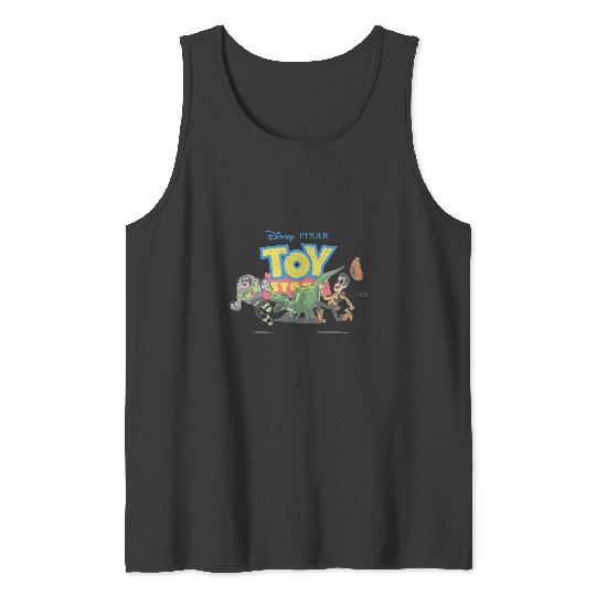 Discover Disney Pixar Toy Story  Running Group Logo Tank Tops