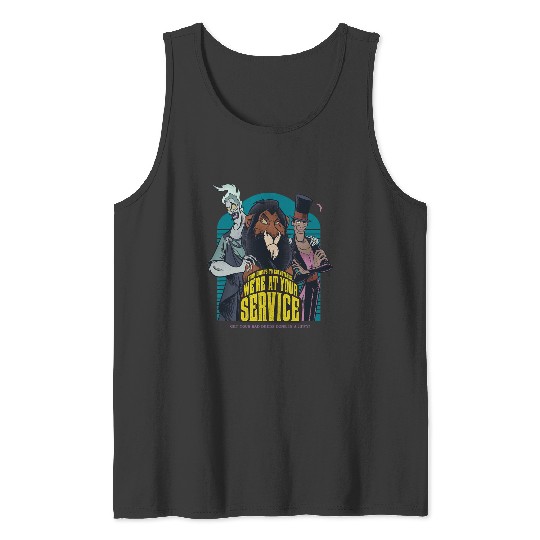 Disney Villains We're At Your Service Retro Big Chest Poster Tank Tops