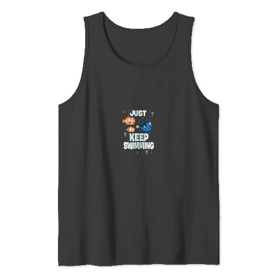 Disneyss Pixars Finding Dory Just Keep Swimming Group shots Tank Tops