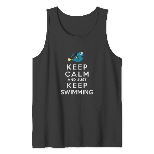 Disneyss Pixars Finding Dory Keep Calm And Just Keep Swimming Tank Tops