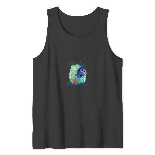 Disneyss Pixars Finding Dory Just Keep Swimming Ocean Logo Tank Tops