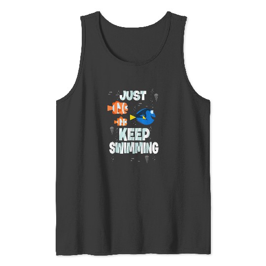 Disneyss Pixars Finding Dory Just Keep Swimming Clown Fish Crew Tank Tops