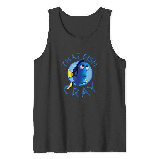 Disneyss Pixars Finding Dory That Fish Cray Ocean Blue Logo Tank Tops