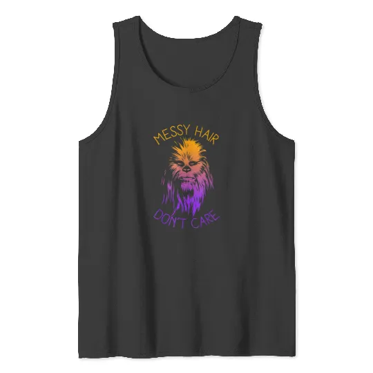 Chewbacca Messy Hair Don't Care Disney+ T-Shirt Tank Tops