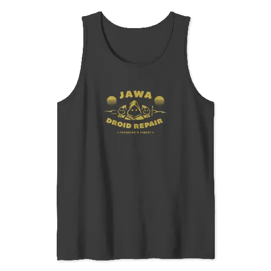 Star s Jawa Droid Repair Tatooine Finest Disney+ T-Shirt Tank Tops