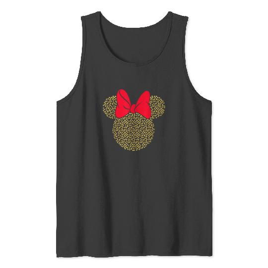 Disney Minnie Mouse Dotted Gold Icon T-Shirt Tank Tops