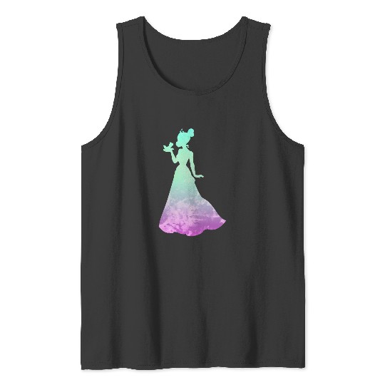Disney Princess Tiana Silhouette Pretty Tie Dye Tank Tops