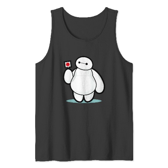 Disney Big Hero 6 Baymax With Lollipop Cute Shot Tank Tops