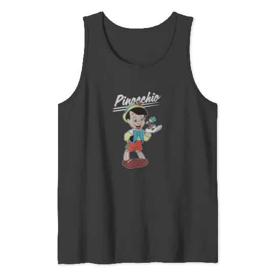 Disneyss Pinocchio And Jiminy Cricket Tank Tops