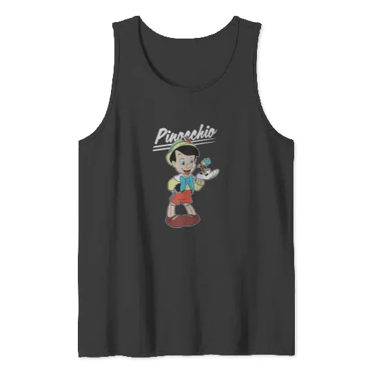 Disneyss Pinocchio And Jiminy Cricket Tank Tops