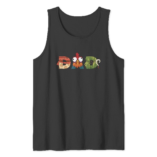 Disney Moana Letters Maui Fathers Day Birthday Best Dad Tank Tops