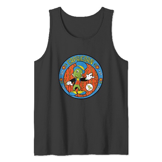 Disneyss Pinocchio Jiminy Cricket Zodiac Capricorn Tank Tops
