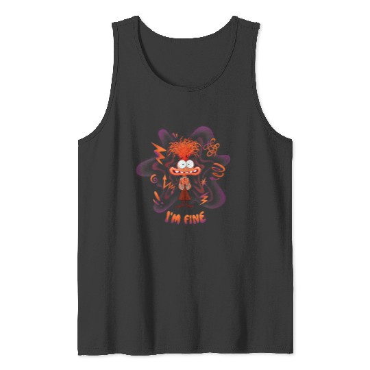 Disney Pixar Inside Out 2 I'm Fine Emotional Anxiety Poster Tank Tops
