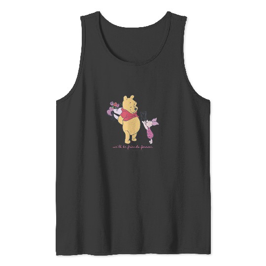 Disney Winnie The Pooh Valentines Day Friends Fo Tank Tops