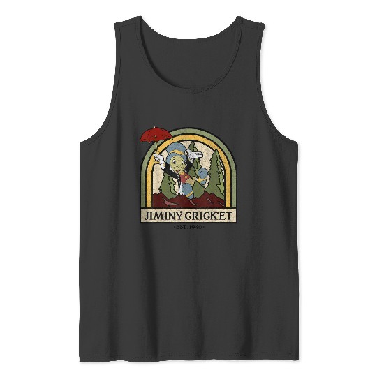 Disneyss Pinocchio Jiminy Cricket Established 1940 Tank Tops