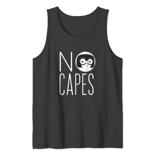 Disney Pixar The Incredibles 2 Edna Mode No Capes Logo Tank Tops