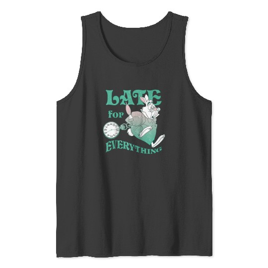 Disney Alice In Wonderland Late For Everything Raglan Baseball Tee Tank Tops