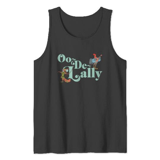 Disney Robin Hood Oo de lally Iconic Quote Chest Text Logo Tank Tops
