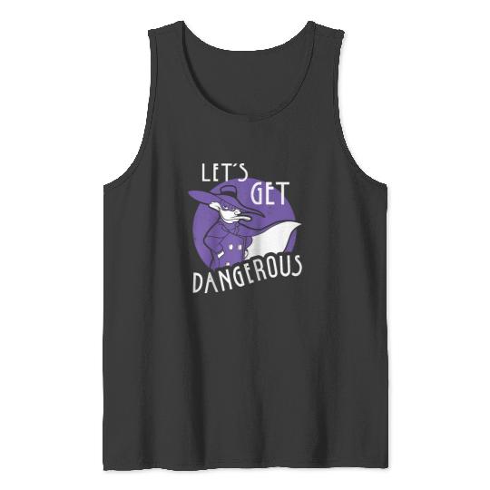 Disney Darkwing Duck Let's Get Dangerous Raglan Baseball Tee Tank Tops