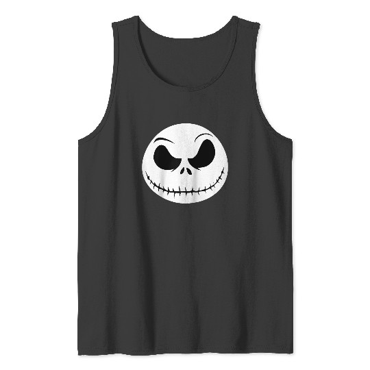 Disney The Nightmare Before Christmas Jack Big Face Raglan Baseball Tee Tank Tops