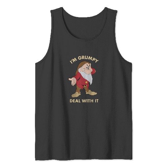 Disneyss Snow White I'm Grumpy Deal With It Portrait Tank Tops