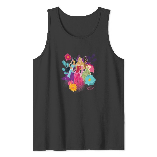 Disney Princess Jasmine Aurora and Tiana Strong at Heart Tank Tops