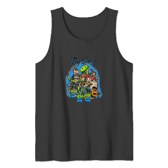 Disney Pixar Toy Story Airbrush  Style Group Poster Tank Tops
