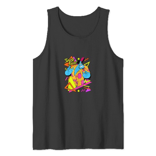Disney Aladdin Genie Retro 90s Style Poster Tank Tops
