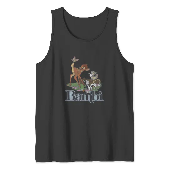 Disney Bambi  Group Floral Poster Tank Tops