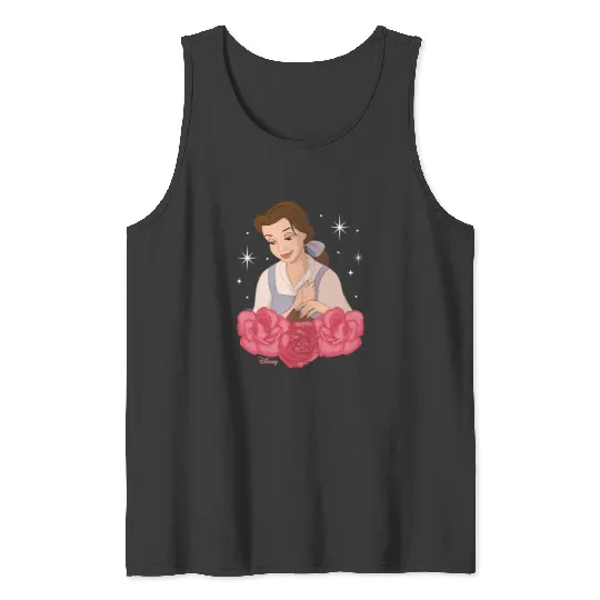 Disney Princess - Belle Beauty And The Beast Roses Tank Tops