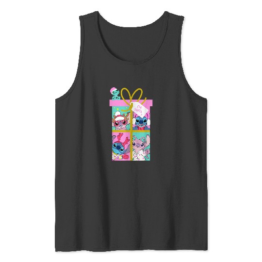 Disney Lilo Stitch Christmas 2024 Angel Stitch Gift For Santa Tank Tops