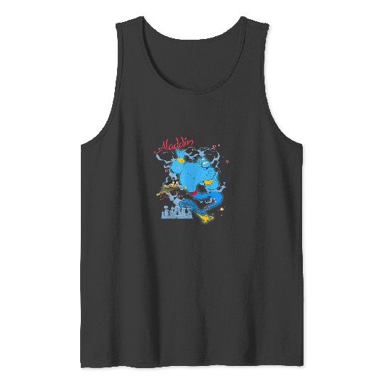 Disney Aladdin Genie Sparkle Carpet Ride Graphic Tank Tops