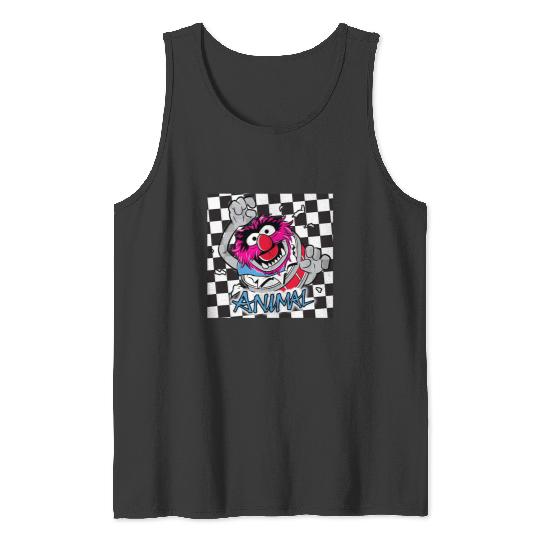 Disney The Muppets Rockstar Animal Checkerboard Portrait Tank Tops