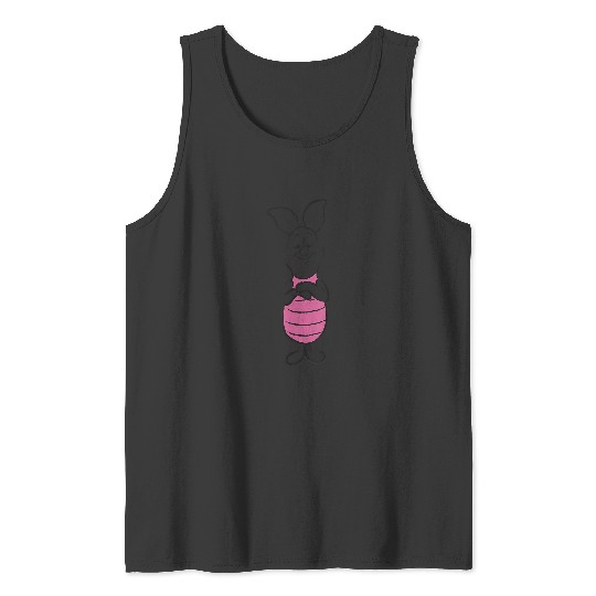 Disney Winnie The Pooh Piglet Simple Sketch Tank Tops