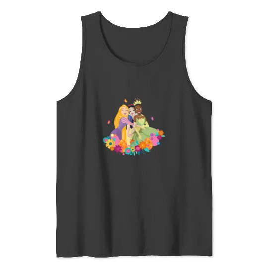 Disney Princess Rapunzel Snow White Tiana Spring Easter Eggs Tank Tops