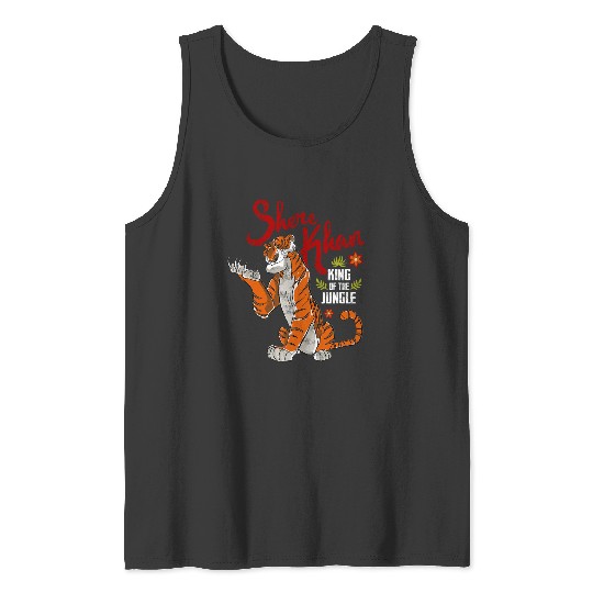 Disney Villains Shere Khan King Of The Jungle Retro Poster Tank Tops