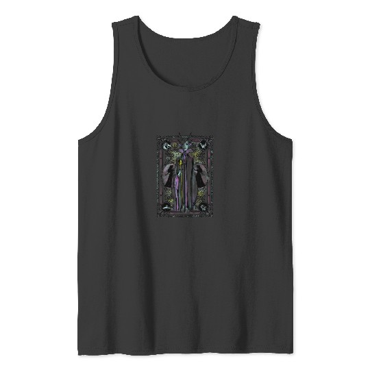 Disney Sleeping Beauty Maleficent Floral Tarot C Tank Tops