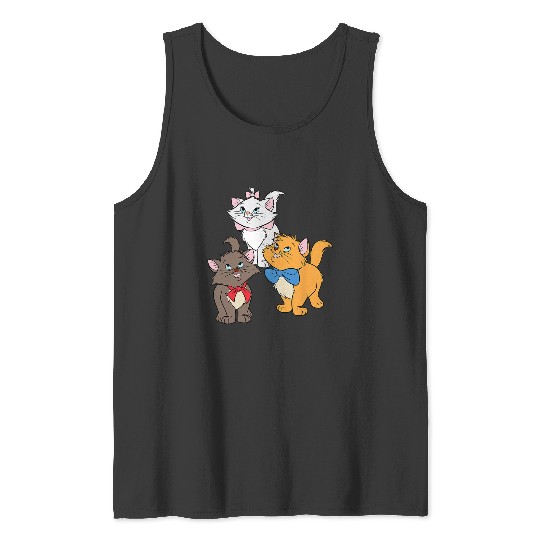 Disney The Aristocats Cute Trio Marie Toulouse Berlioz Logo Tank Tops