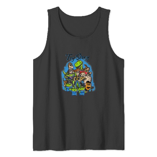 Disney Pixar Toy Story Airbrush  Style Group Poster Tank Tops