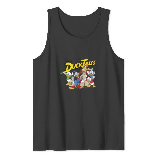 Disney DuckTales Main Cast With Money Bags Group Shot Tank Tops