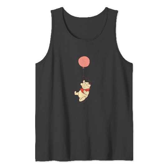 Disney Winnie The Pooh Balloon Flight Corner Picture Tank Tops